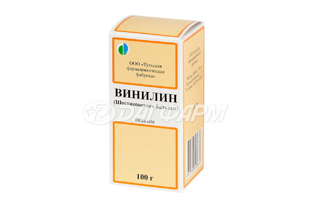 ВИНИЛИН (БАЛЬЗАМ ШОСТАКОВСКОГО) фл. 100г тульская фф