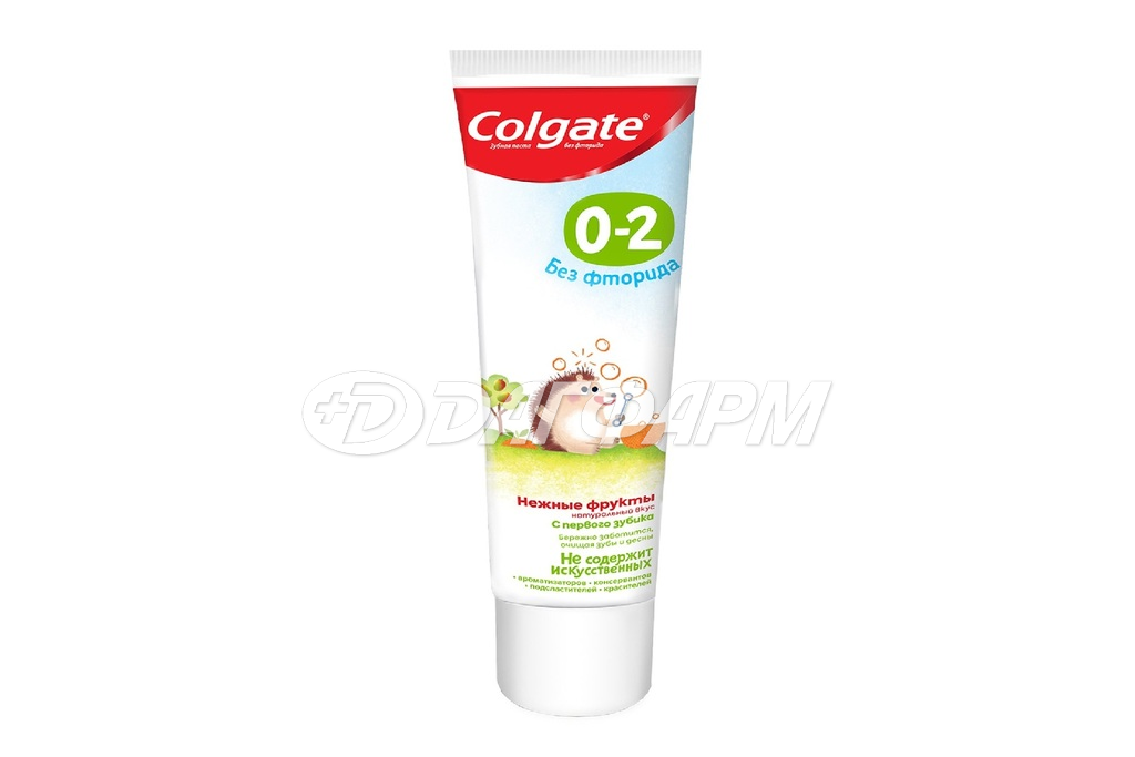 COLGATE  колгейт паста зубная д/детей б/фторида нежные фрукты 0-2лет 40мл