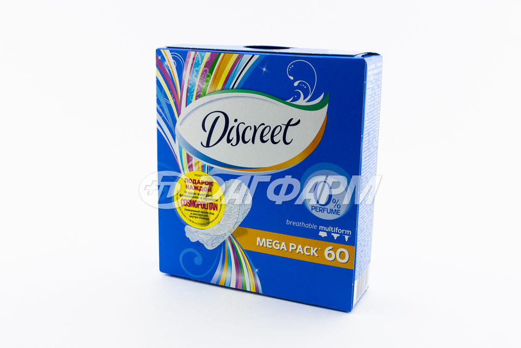 DISCREET прокладки ежедневные мультиформ эйр трио №60