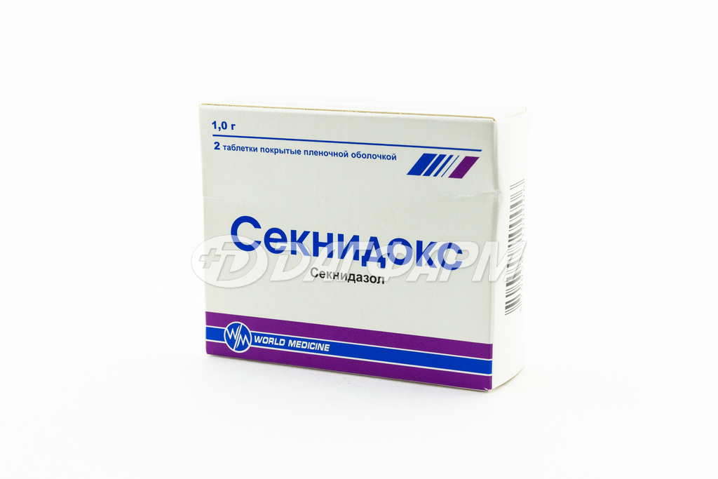 СЕКНИДОКС таблетки, покрытые пленочной оболочкой 1г №2