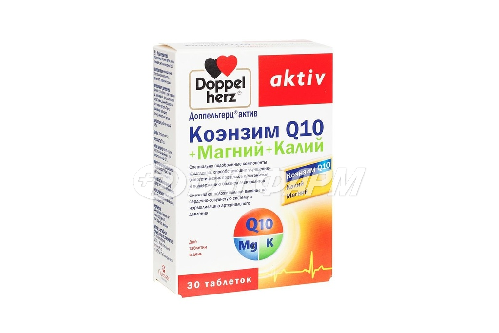 DOPPEL HERZ AKTIV доппельгерц актив коэнзим q10+магний+калий таблетки n30
