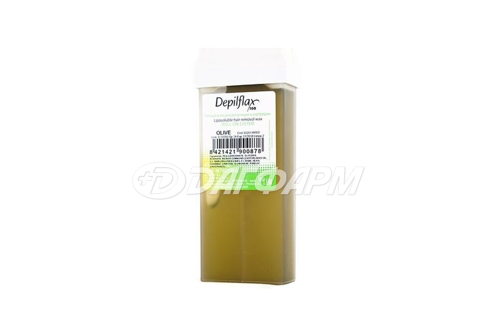 DEPILFLAX  теплый воск д/депиляции в картридже olive oil 110г