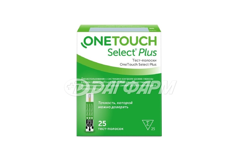 ONE TOUCH select plus тест-полоски №25