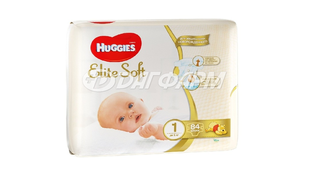 ХАГГИС Elite Soft подгузники размер 1 (1-5кг)  для новорожденных №84
