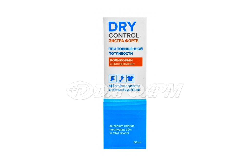 DRY CONTROL ЭКСТРА ФОРТЕ ролик/антиперспирант средство от обильного потоотделения 30% 50мл