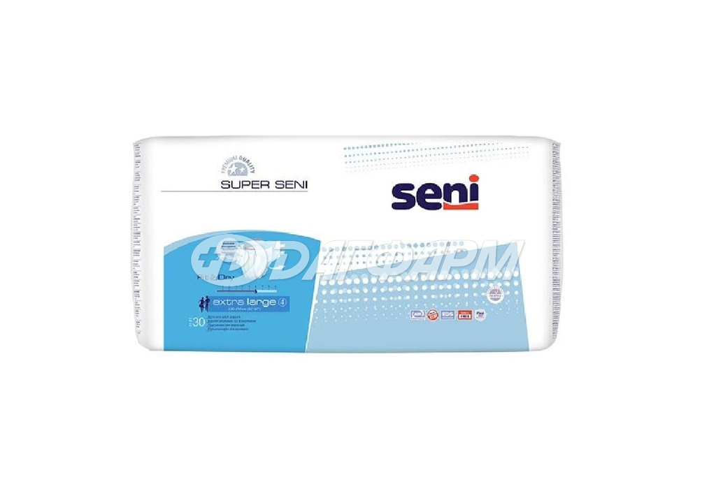 SENI подгузники super xl (130-170см) №30