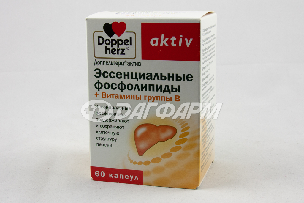 DOPPEL HERZ AKTIV эссенциальные фосфолипиды+витамины группы В капсулы №60
