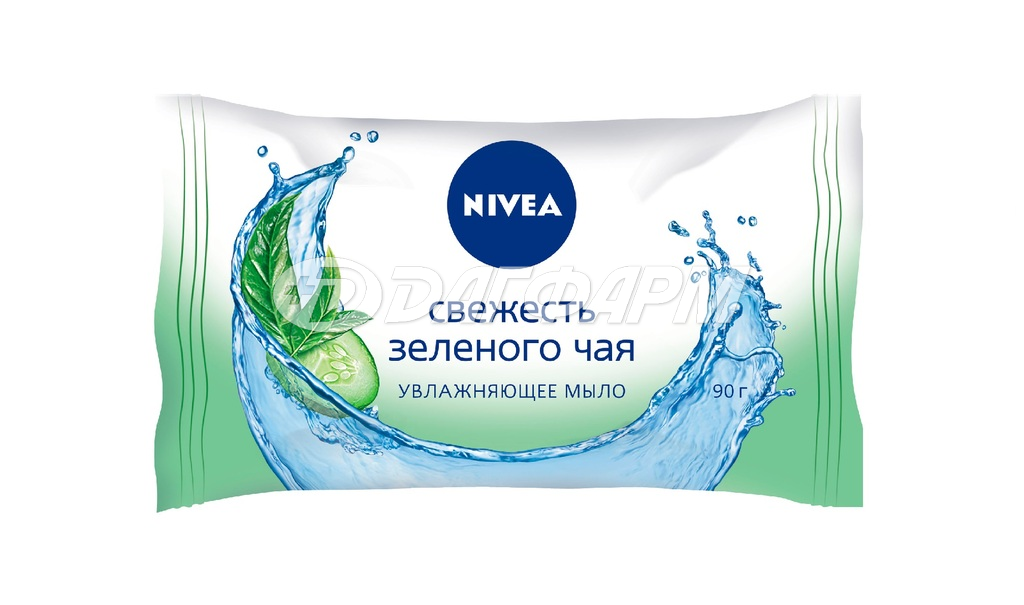 NIVEA  мыло свежесть зеленого чая 90г