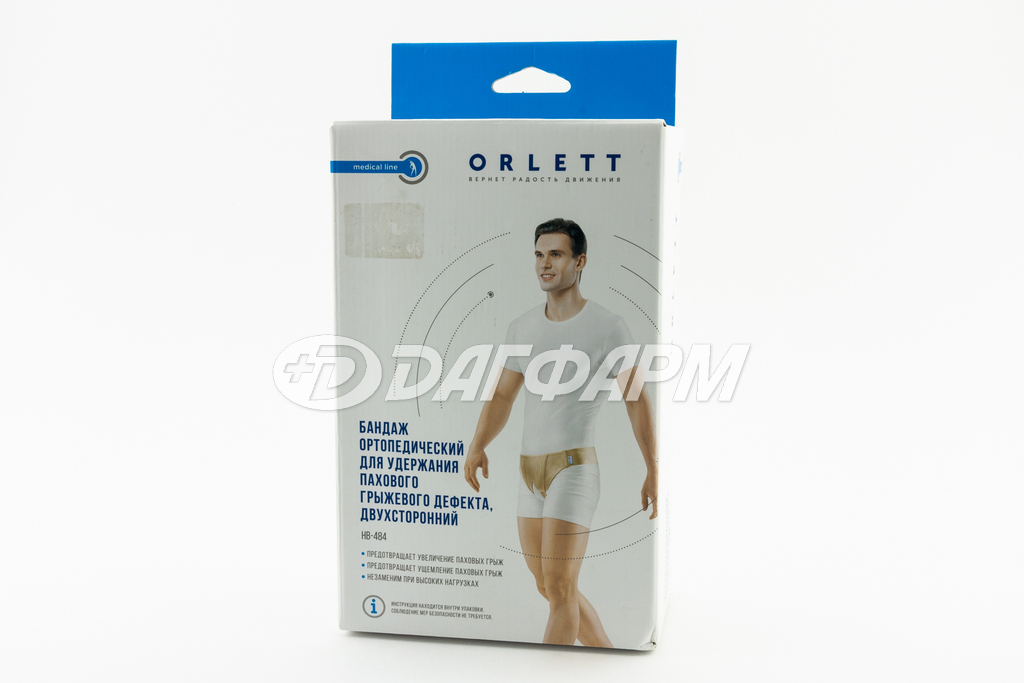 ORLETT бандаж ортопедический для удержания грыжевого дефекта, двухсторонний hb-484 l
