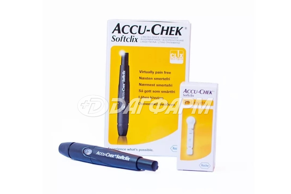 ACCU-CHEK Softclix устройство для прокалывания пальца + ланцеты №25