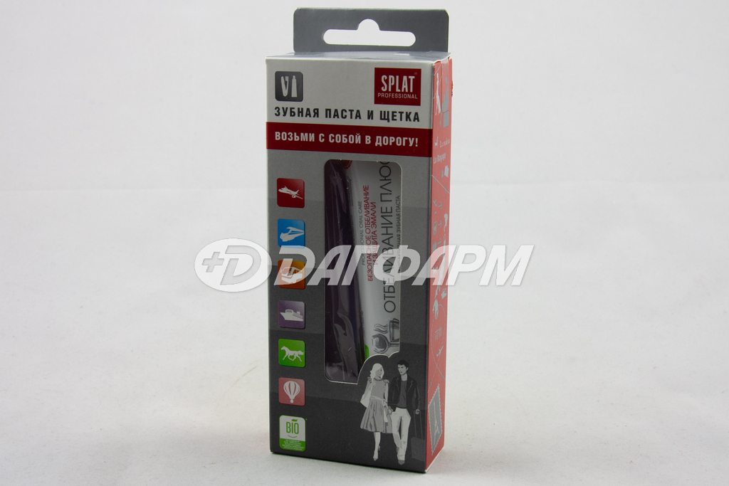 SPLAT дорожный набор паста зубная ультракомплекс 40мл+щетка зубная в пенале