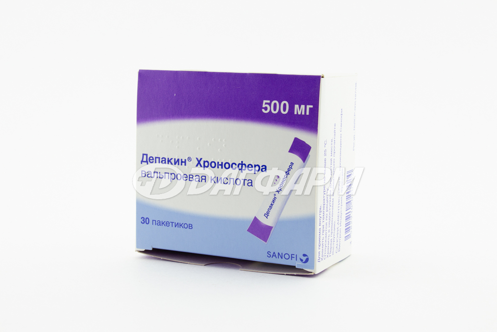 ДЕПАКИН ХРОНОСФЕРА гранулы пролонгированного действия 500 мг пакет №30