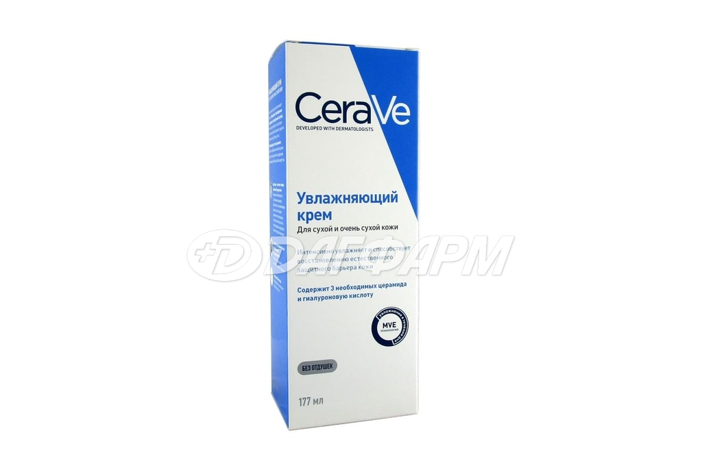 CERAVE крем увлажняющий для сухой и очень сухой кожи лица и тела в коробке 177мл