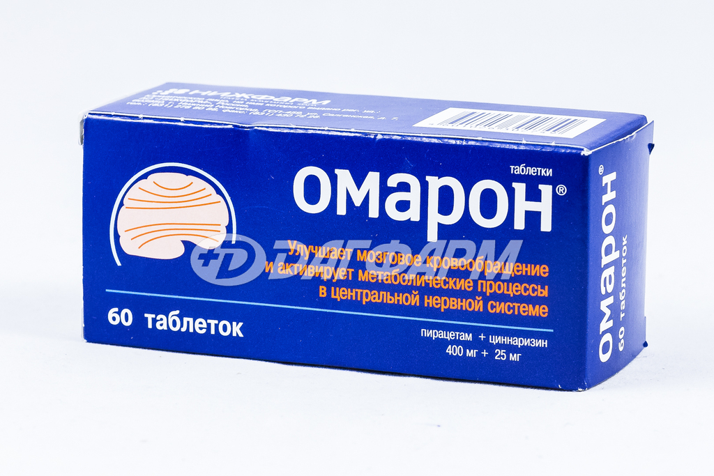 ОМАРОН таблетки 400мг+25мг №60