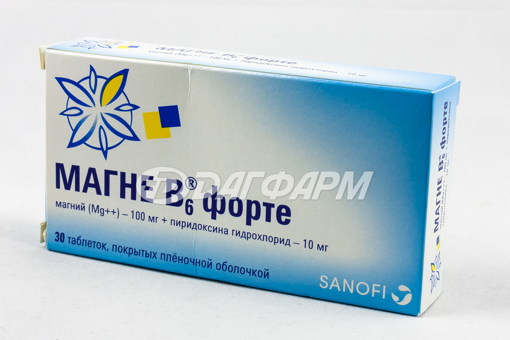 МАГНЕ В6 ФОРТЕ таблетки, покрытые пленочной оболочкой №30