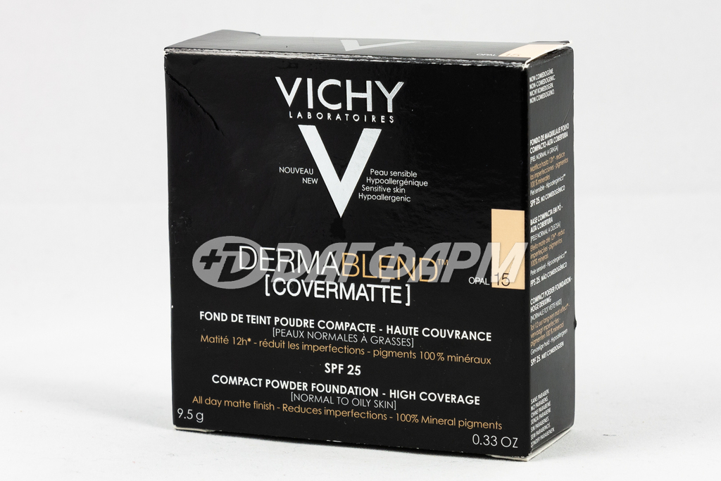 VICHY дермабленд компактная пудра spf 25 для нормальной и жирной кожи тон 15 10мл