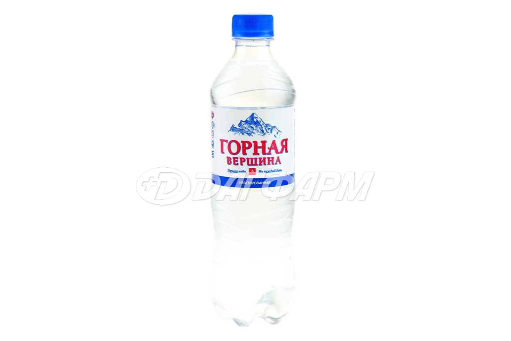 ВОДА МИНЕРАЛЬНАЯ ГОРНАЯ ВЕРШИНА 0,5Л НЕГАЗИР