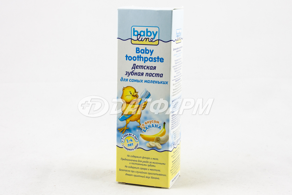 BABYLINE паста зубная детская банан с 1-4 лет 75мл