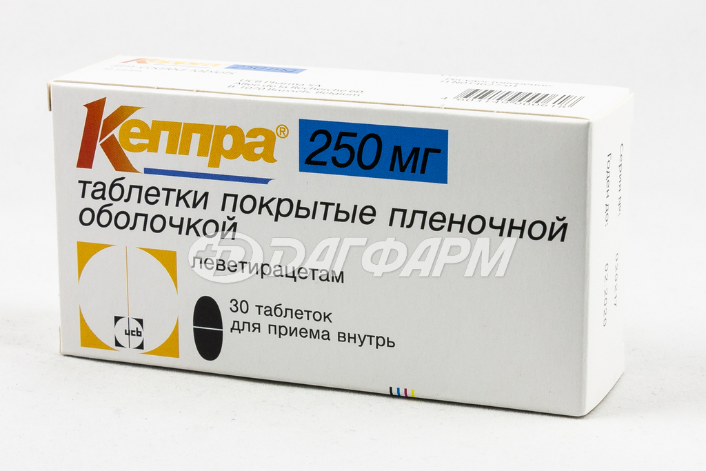 КЕППРА таблетки, покрытые пленочной оболочкой 250мг №30