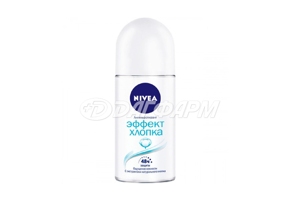 NIVEA дезодорант-ролик д/жен. эффект хлопка 50мл