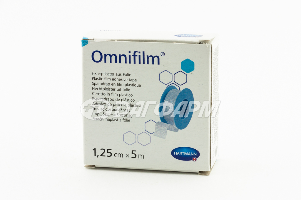 ХАРТМАНН Omnifilm / Омнифилм гипоаллергенный фиксирующий пластырь из прозрачной пленки 1,25смх5м