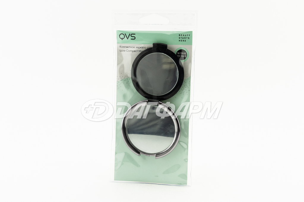 QVS  зеркало д/макияжа компактное d66мм 82-10-1730