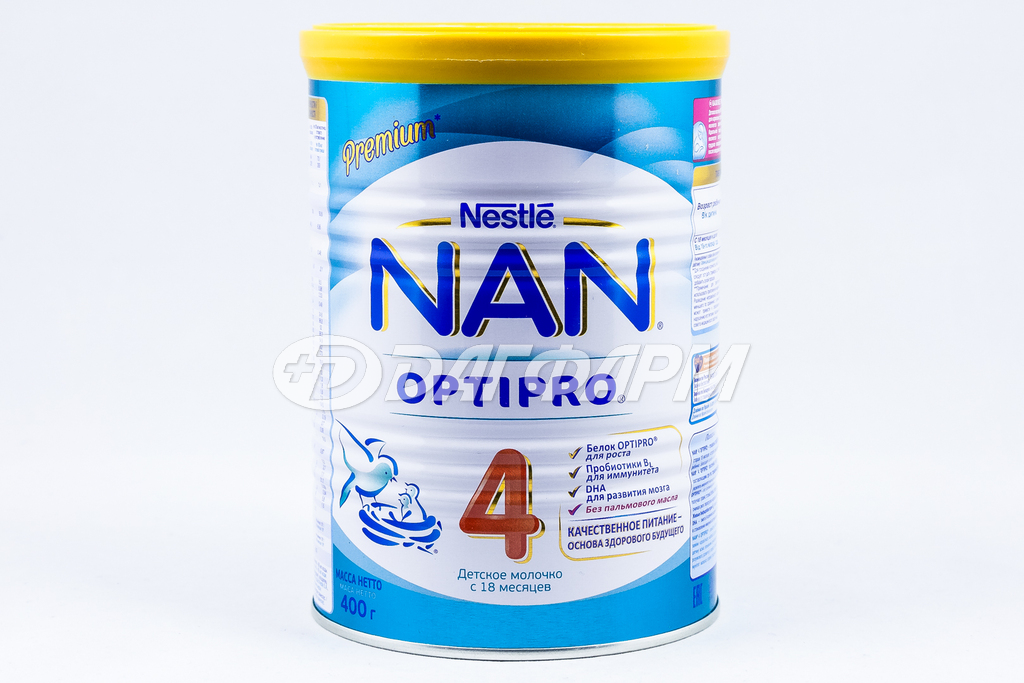 NAN 4 OPTIPRO смесь сухая молочная, 18мес+ 400г