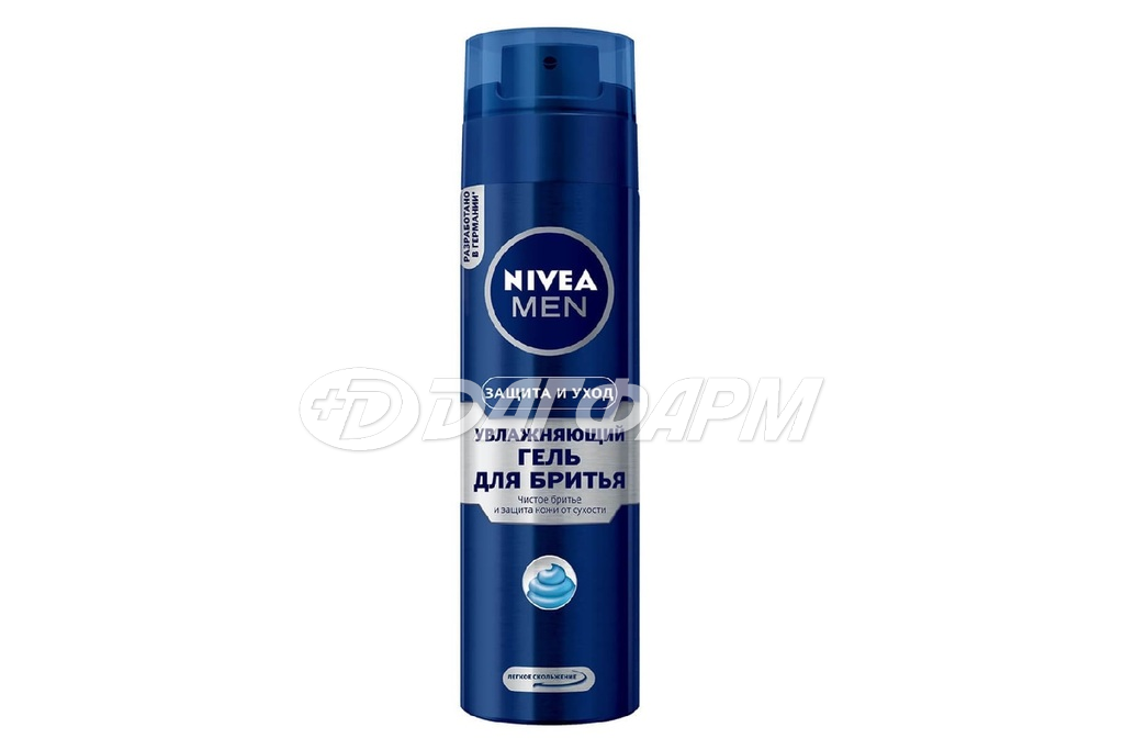 NIVEA MEN гель д/бритья увлажняющий защита и уход 200мл