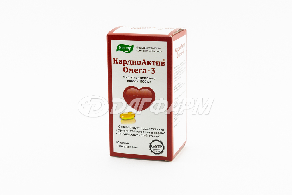 КАРДИОАКТИВ ОМЕГА-3 ЭВАЛАР кардиоактив омега капсулы №30 эвалар