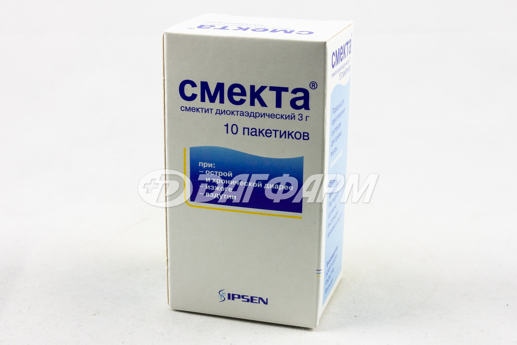 СМЕКТА порошок для приготовления суспензии для приема внутрь пакет 3г №10 ваниль