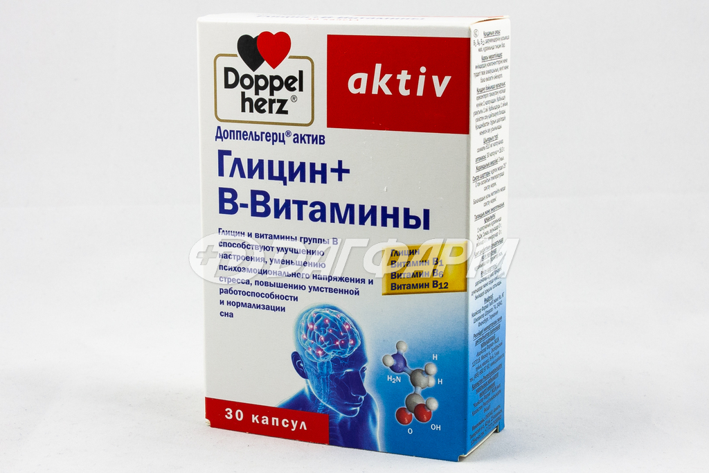 DOPPEL HERZ AKTIV витамины-в + глицин капсулы №30