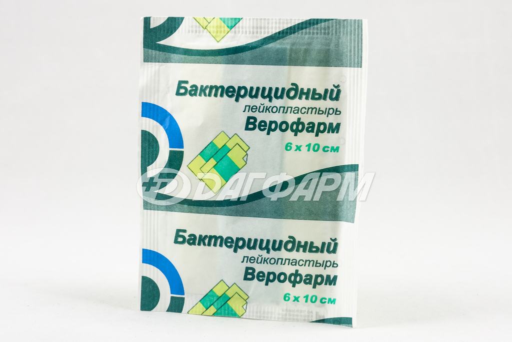 ВЕРОФАРМ лейкопластырь бактерицидный 6смХ10см