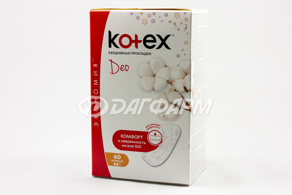 KOTEX LUX прокладки гигиенические нормал део №50+10