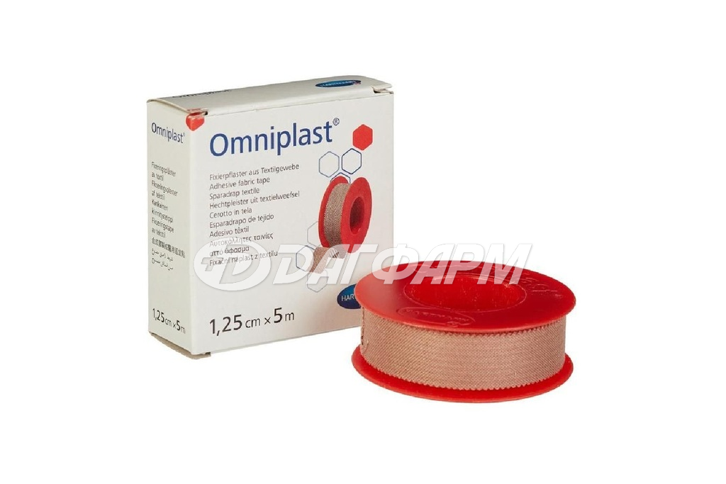 ХАРТМАНН Omniplast / Омнипласт гипоаллергенный фиксирующий пластырь из текстильной ткани 1,25смх5м