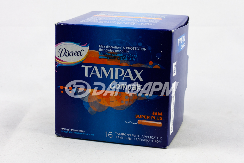 TAMPAX  тампоны компак супер плюс дуо с апплик. №16