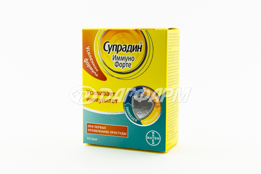 СУПРАДИН ИММУНО порошок для приготовления раствора для приема внутрь саше 1,8г №14
