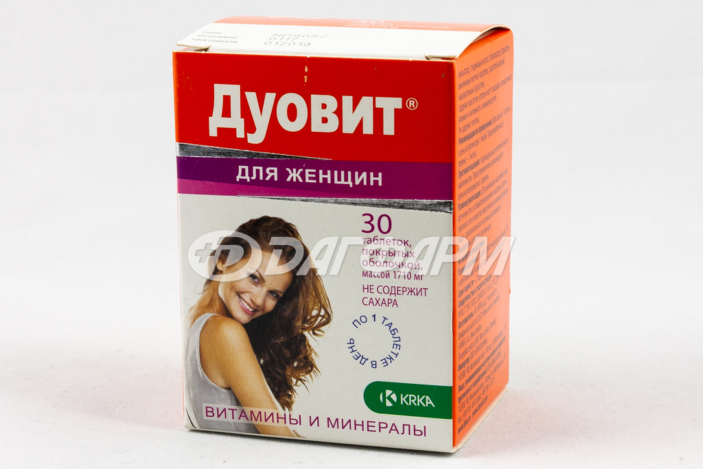 ДУОВИТ таблетки, покрытые оболочкой для женщин №30