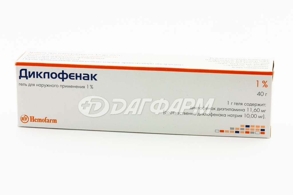 ДИКЛОФЕНАК гель для наружного применения 1% туба 40г