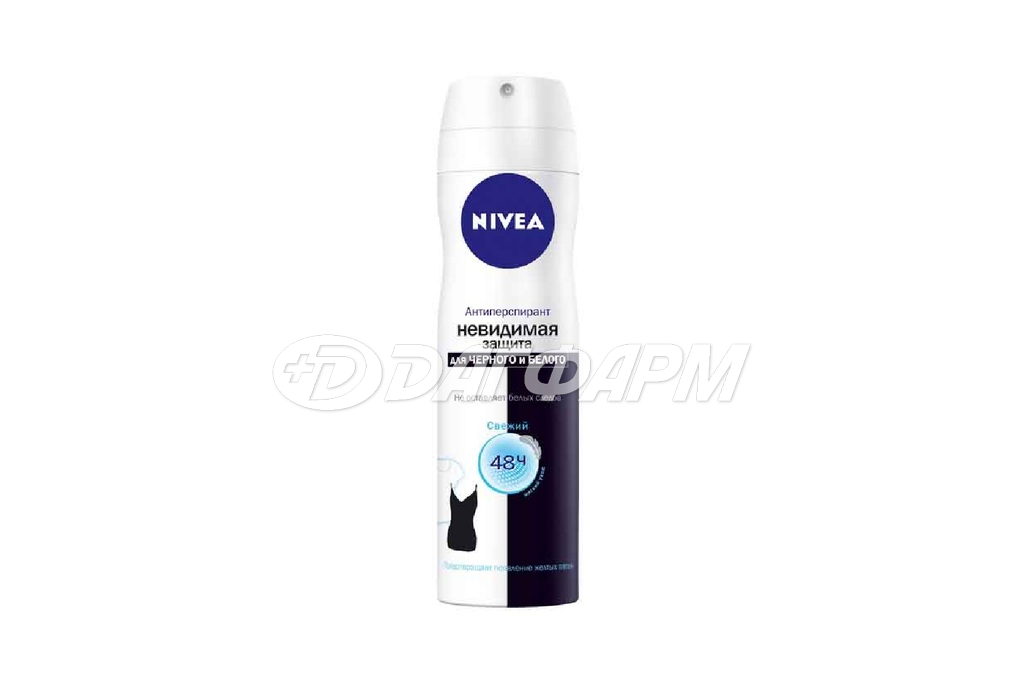 NIVEA дезодорант-спрей д/жен. невидимая защита д/черн/бел. пюр 150мл