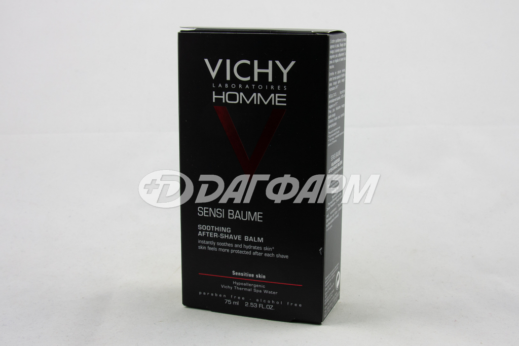VICHY homme sensi-baume ca бальзам после бритья смягчающий для чувствительной кожи 75мл 07252561