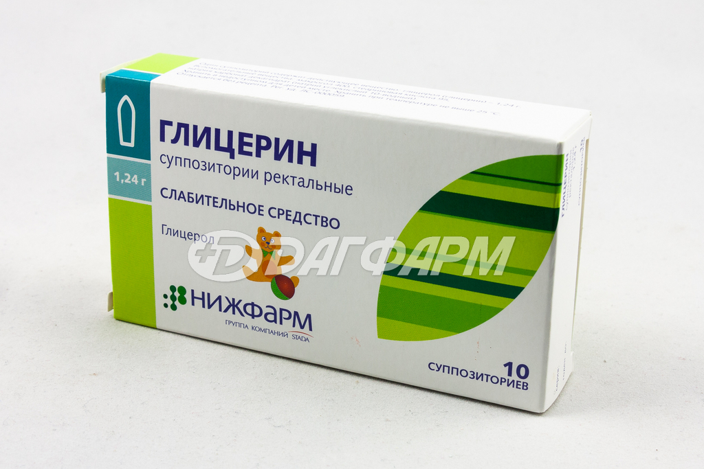 ГЛИЦЕРИН суппозитории ректальные 1,24г №10