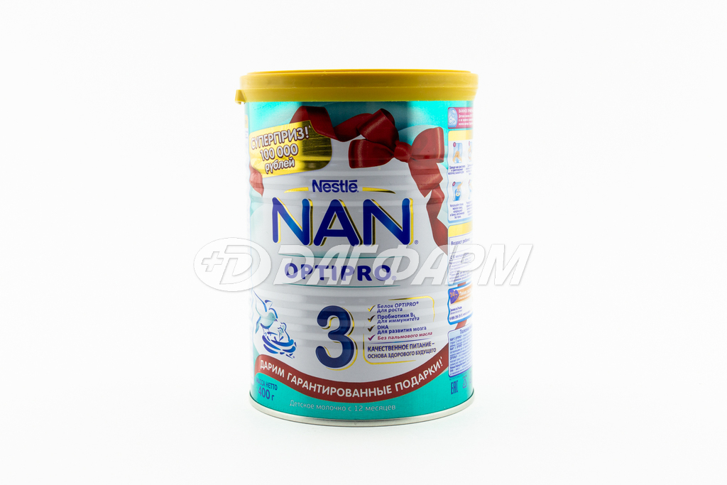 NAN 3 OPTIPRO смесь сухая молочная, 12-18мес 400г