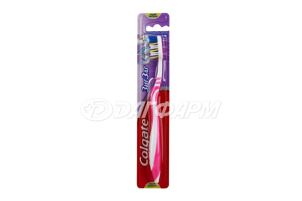 COLGATE щетка зубная зиг-заг средняя