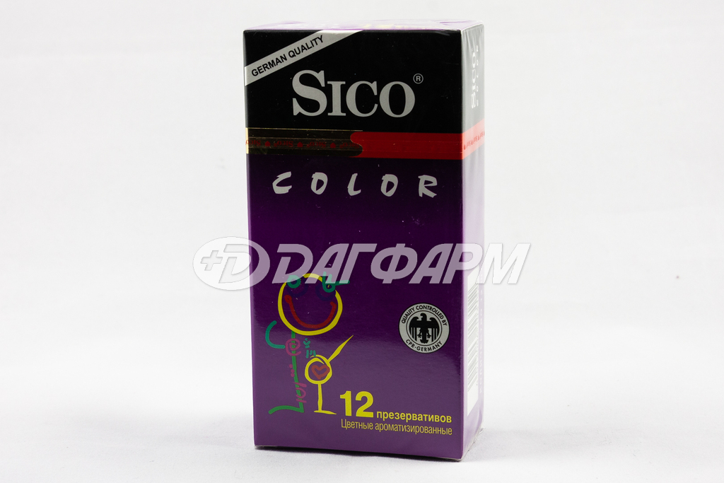 SICO сико презервативы color цветные №12