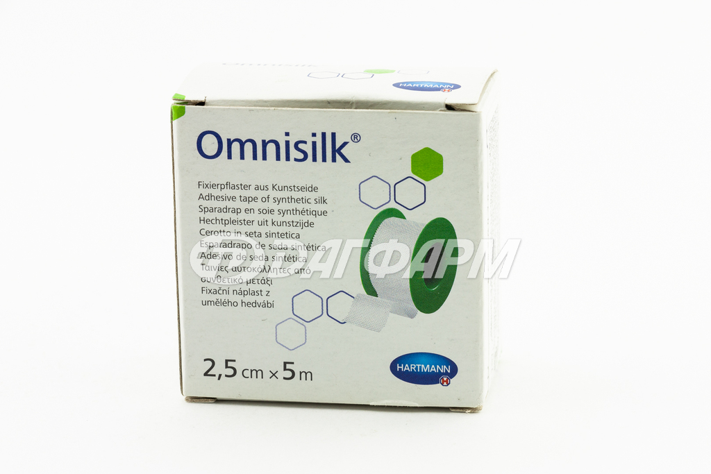 ХАРТМАНН  омнисилк пластырь из шелка белый 2.5смх5м