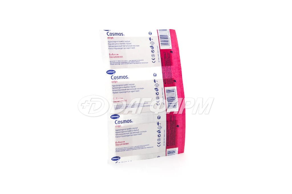 ХАРТМАНН  космос пластырь стрипс 8х4см №3х50