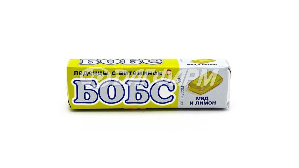 БОБС  леденцы медово-лимонные с витамином с 35г
