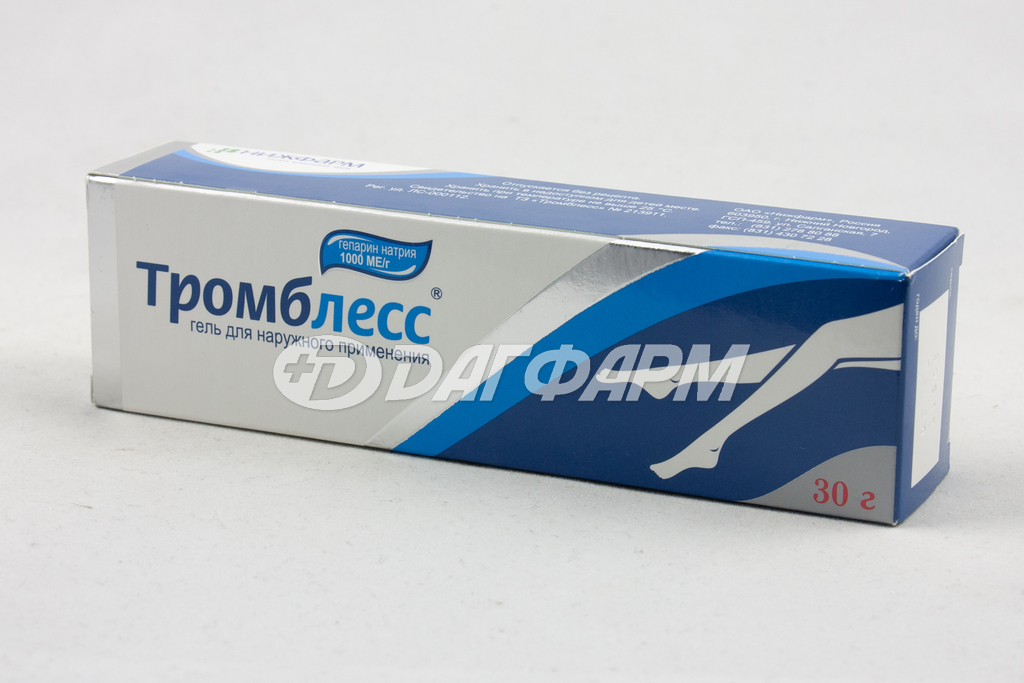 ТРОМБЛЕСС гель для наружного применения 1000ед/г 30г