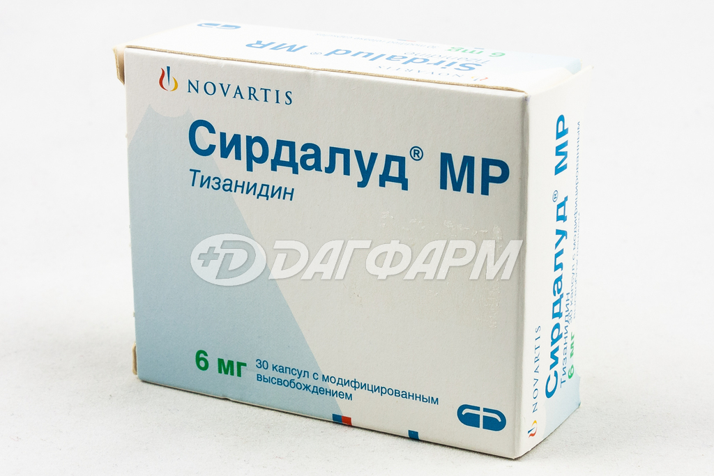 СИРДАЛУД МР капсулы с модифицированным высвобождением 6мг №30