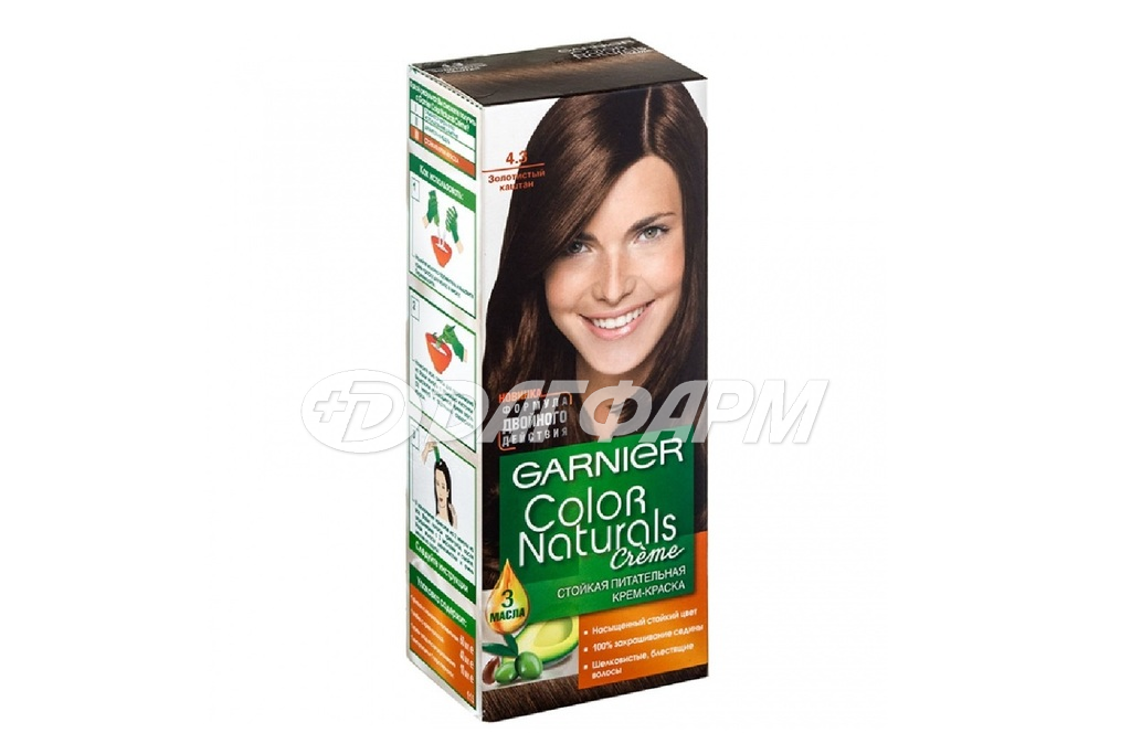 GARNIER Color Naturals краска для волос 4.3 (золотой каштан)